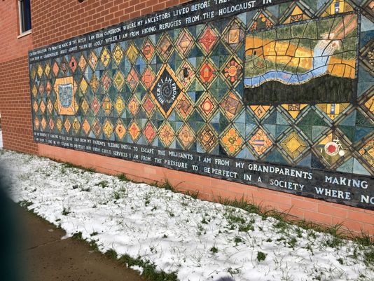 Montgomery High School students create mural with message of unity through diversity