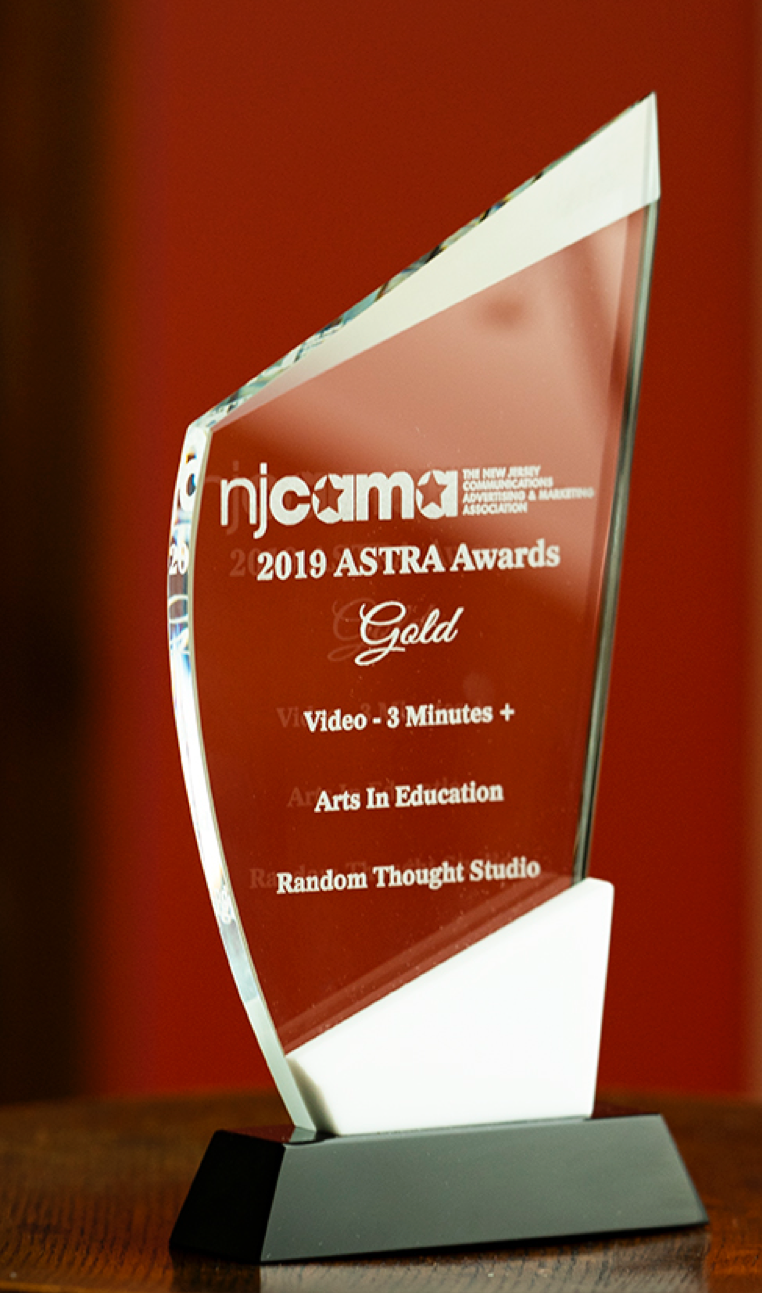Artist in Residence Video Wins a Gold Award NJCAMA’S Astra Awards!